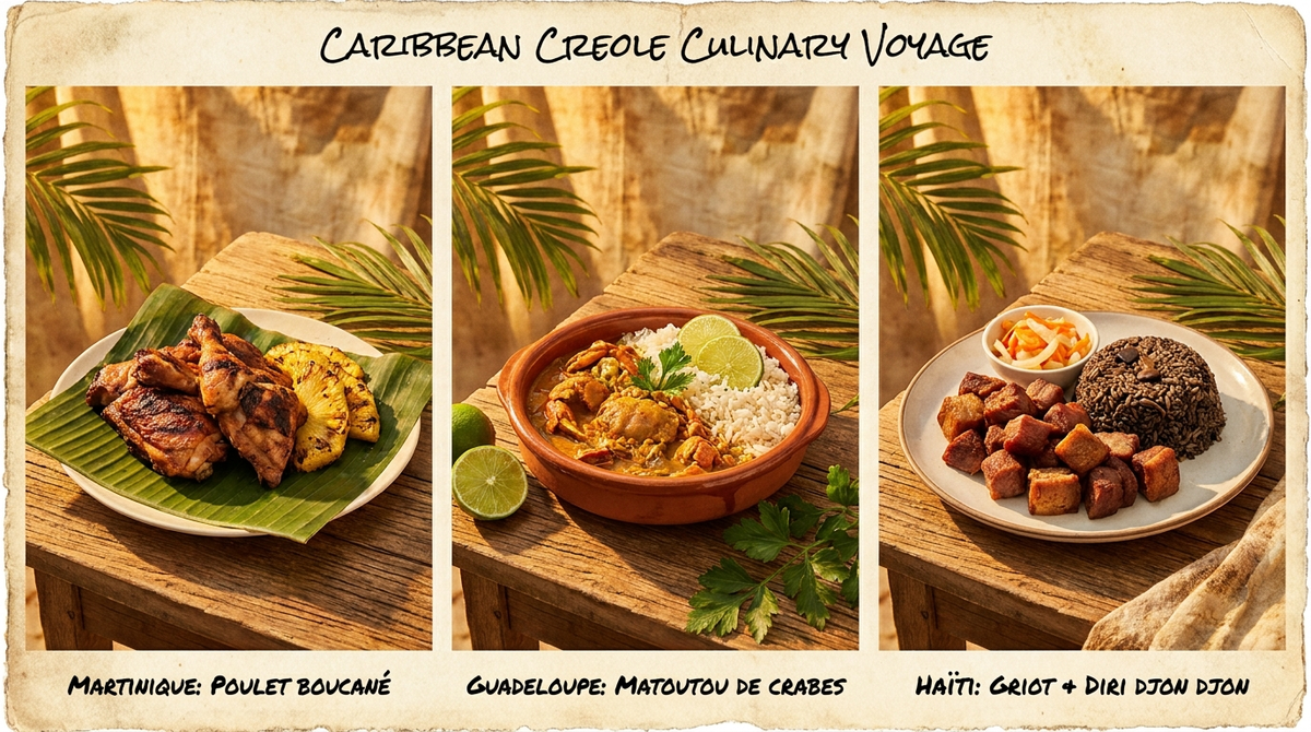 Trois cuisines créoles : Martinique, Guadeloupe, Haïti